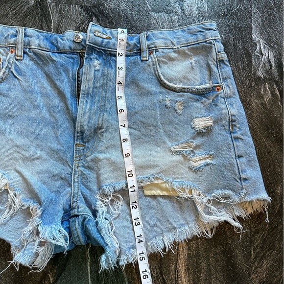 Zara High Waist Jean Shorts - Picture 8 of 10